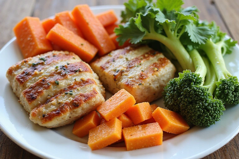 Piatto colorato e sano con verdure fresche e proteine