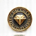 Icona di un diamante o un sigillo di qualità, simbolo di eccellenza e purezza.