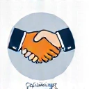 Icona di due persone che si stringono la mano, simbolo di soddisfazione del cliente e fiducia.