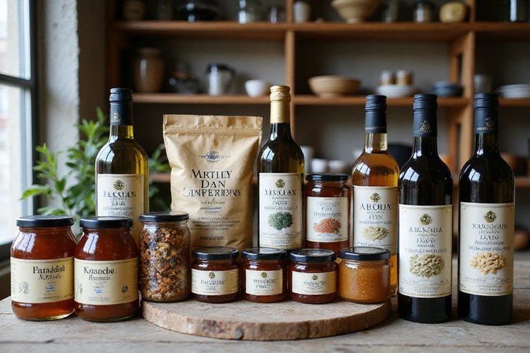Assortimento di prodotti biologici toscani
